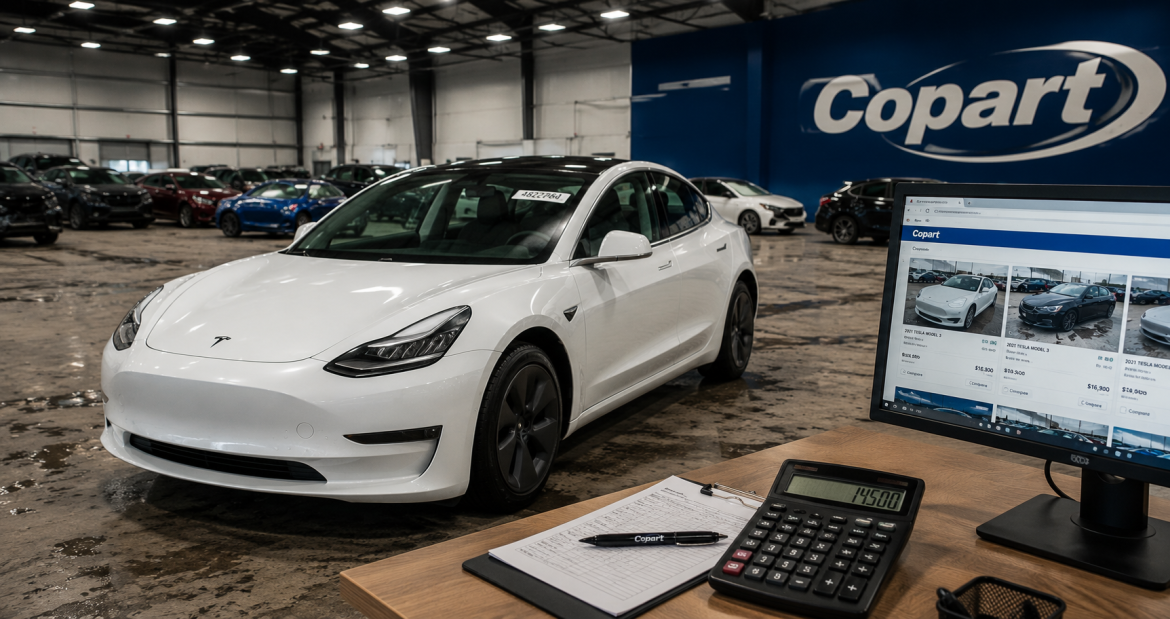 Цены на Tesla на Copart